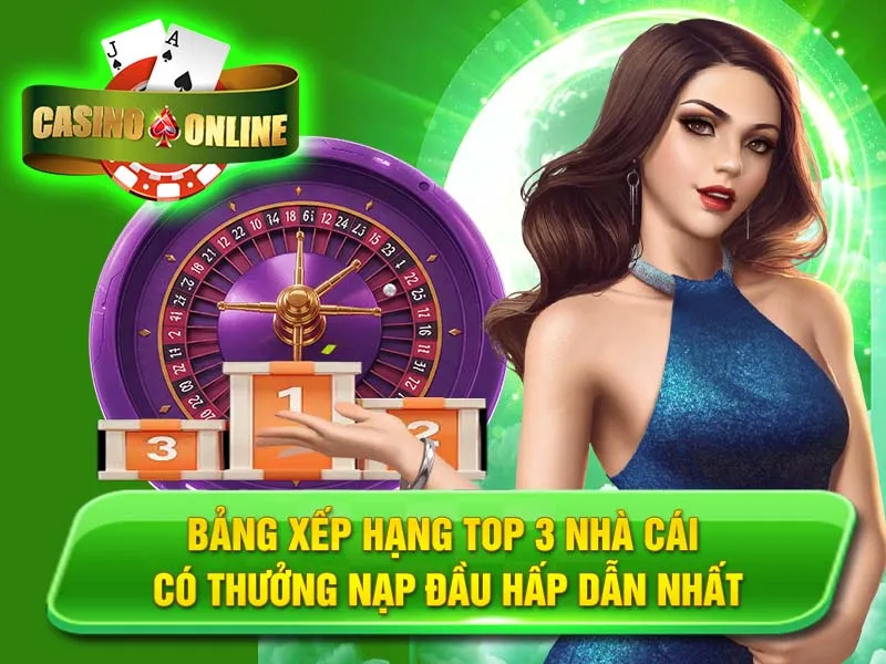 Bảng Xếp Hạng Top 3 Nhà Cái Có Thưởng Nạp Đầu Hấp Dẫn Nhất